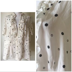 Collection women front ruffle blouse plus 22w